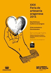 Cartel informativo de la XXXI Feria de Artesanía Aragonesa 2014.