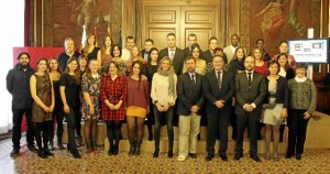 El equipo de jóvenes restauradores de la Escuela zaragozana. / Foto: Diputación de Zaragoza.