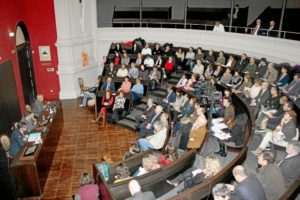 Presentación del catálogo interactivo en la Universidad de Zaragoza.