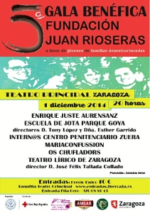 Cartel de la V Gala de la Fundación Juan Rioseras./Foto: Fundación Juan Rioseras.