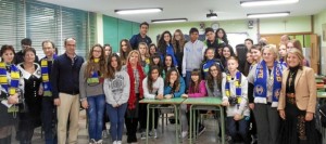 Grupo de alumnos bielorrusos y zaragozanos que esta semana convivirán en Aragón