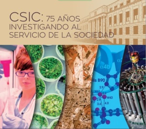 Cartel de la Exposición 'CSIC: 75 años investigando al servicio de la sociedad'. / Foto: CSIC.