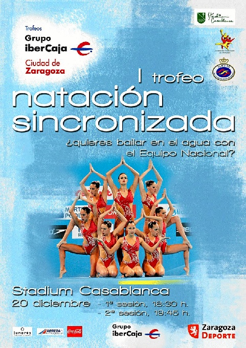 La Selección Española de Natación Sincronizada ofrecerá una exhibición el próximo 20 de diciembre en Zaragoza