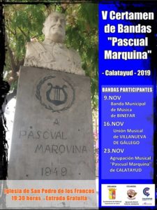 El certamen de bandas de música de Calatayud comienza el 8 de noviembre.