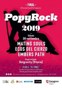 Cartel anunciador de la final del concurso PopyRock 2019.