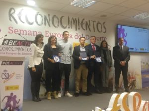 Javier de Diego recibe en Madrid el reconocimiento de la CSD por la contribución de Aragón a la Semana Europea del Deporte