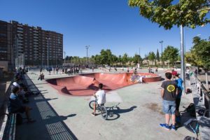 Skate Park de la Hispanidad el día de su inauguración en 2017.