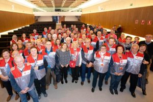 Miembros del cuerpo municipal de voluntarios de la ciudad de Zaragoza.