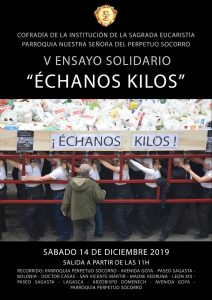 La Cofradía de la Institución de la Sagrada Eucaristía de Zaragoza celebra su V Ensayo Solidario.