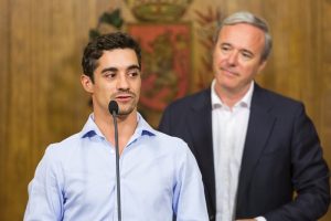 El patinador Javier Fernández, Medalla al Mérito Deportivo Ciudad de Zaragoza 2019.