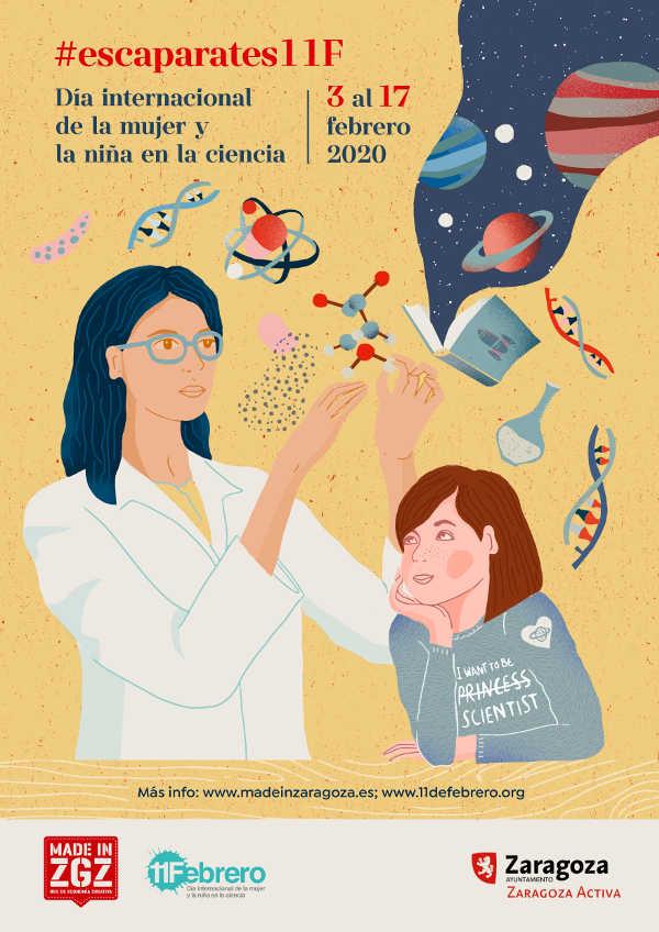 Escaparates de Zaragoza visibilizan a las mujeres en la ciencia