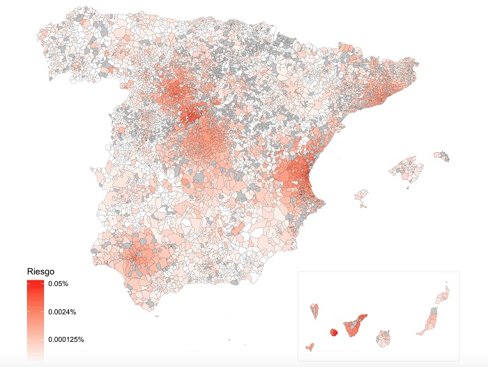 Extienden la predicción del mapa de riesgo epidémico del coronavirus a cuatro días vista