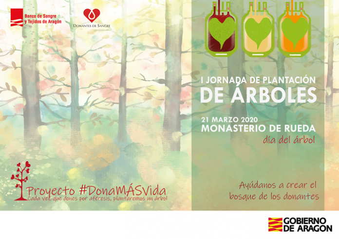 Banco de Sangre de Aragón planta un árbol por cada donación de aféresis