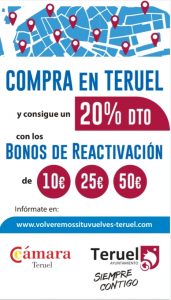 Teruel pone en circulación 20.000 euros en bonos de reactivación económica