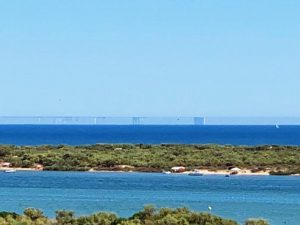 Espejismo en la costa andaluza debido al ‘hada Morgana’