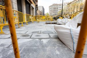 Comienza hoy la renovación de la plataforma de prioridad peatonal de César Augusto