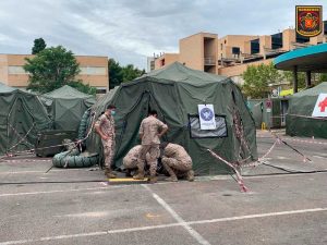 Implantan el Plan de Intervención en Emergencias en la carpa del Clínico