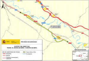 Adjudicadas las obras de la autovía A-68 de El Burgo a Fuentes de Ebro