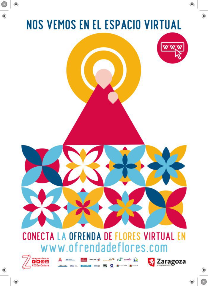 Entrega virtual de flores a los pies de la Virgen del Pilar