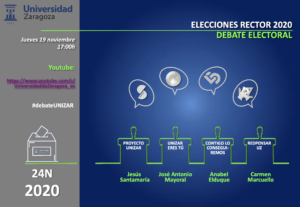 Los candidatos a rector de la Unizar protagonizan hoy un debate online