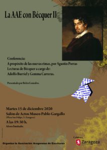 La Asociación Aragonesa de Escritores homenajéa a Bécquer