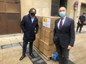 Aragón distribuye 960.000 mascarillas entre los colectivos más vulnerables