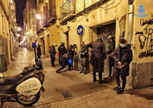 Dispositivo de seguridad de la Policía Nacional en el barrio de El Gancho