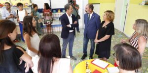 2022-09-03 Lambán visita la sede de la Fundación La Caridad